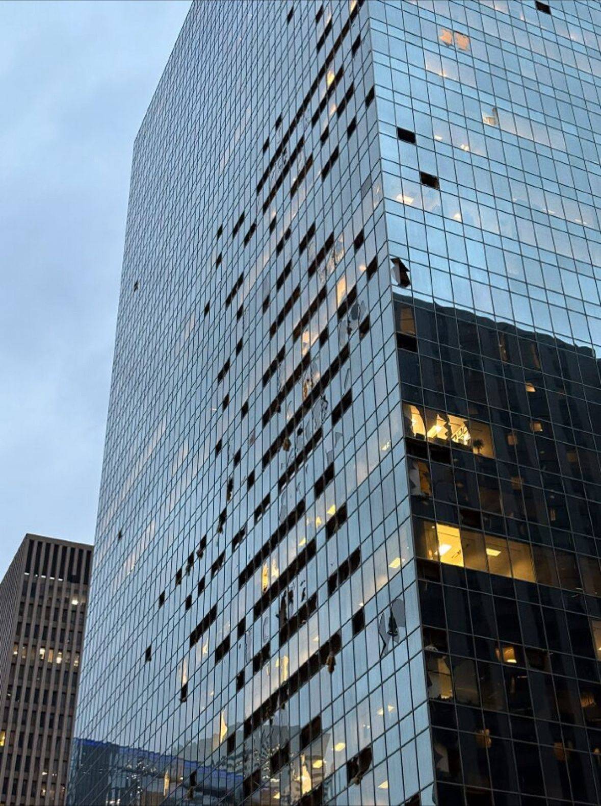 houston downtown towers damaged
